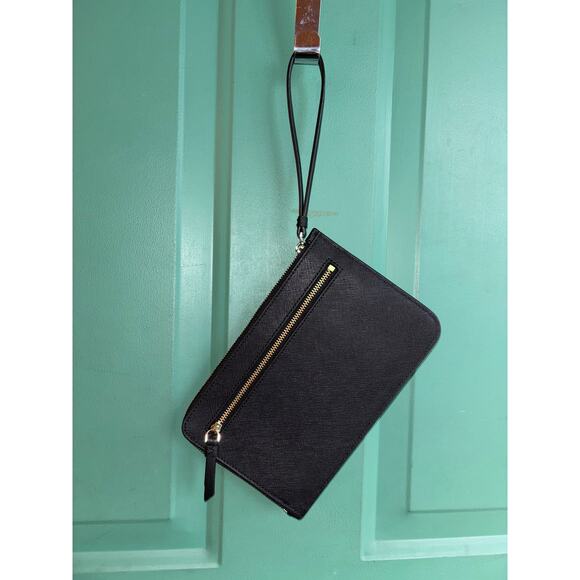 Kate Spade black leather wristlet excellent w - Picture 4 of 9